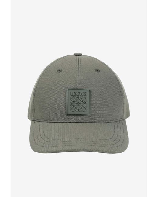 Loewe Green Anagram Patch Baseball Cap for men