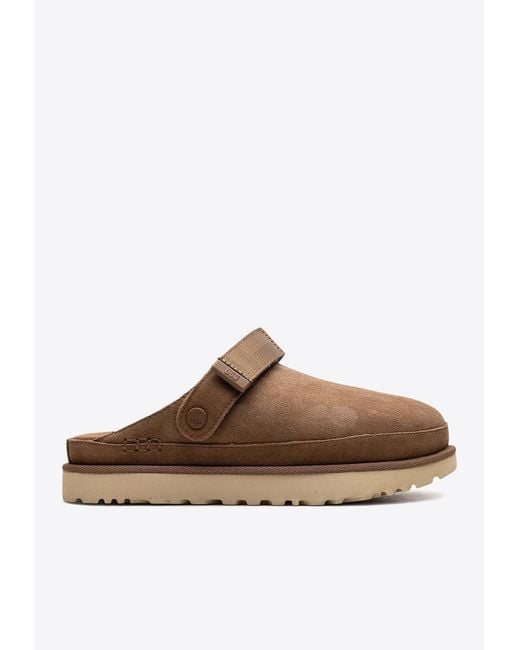 Ugg Brown Goldenstar Suede Clogs