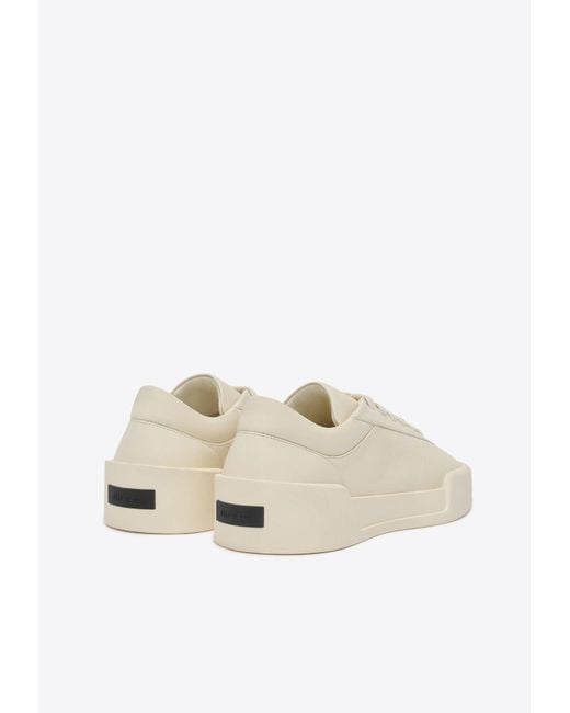 Fear Of God White Aerobic Low-Top Leather Sneakers for men