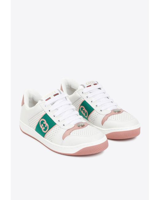 Gucci White Sneakers With Logo