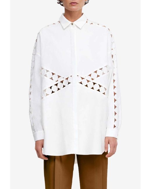 Acler White Keeling Oversized Shirt