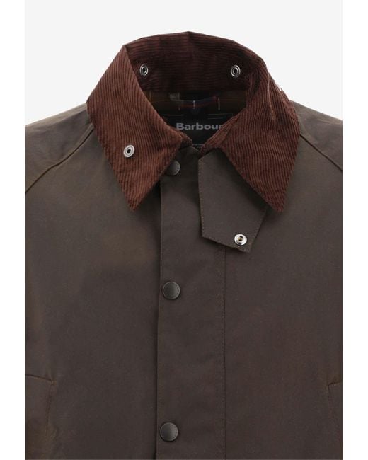 Barbour Gray Bedale Buttoned Jacket for men