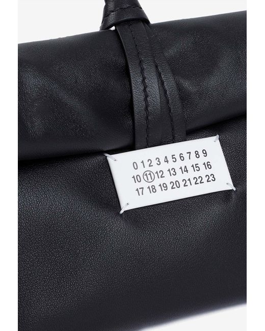 Maison Margiela White Logo Patch Ovine Leather Clutch Bag