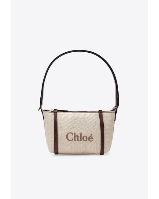 Chloé Blue Carry Jacquard Canvas Shoulder Bag