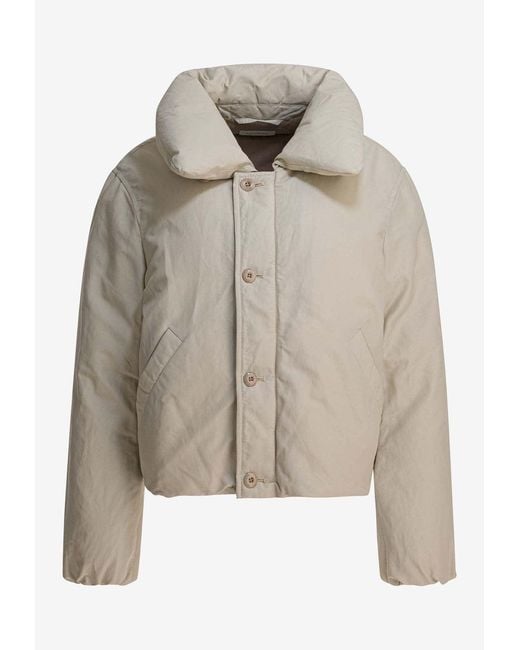 Lemaire White Padded Down Jacket