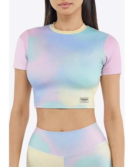 THE GIVING MOVEMENT x YOOX Blue Candyfloss Cropped Top