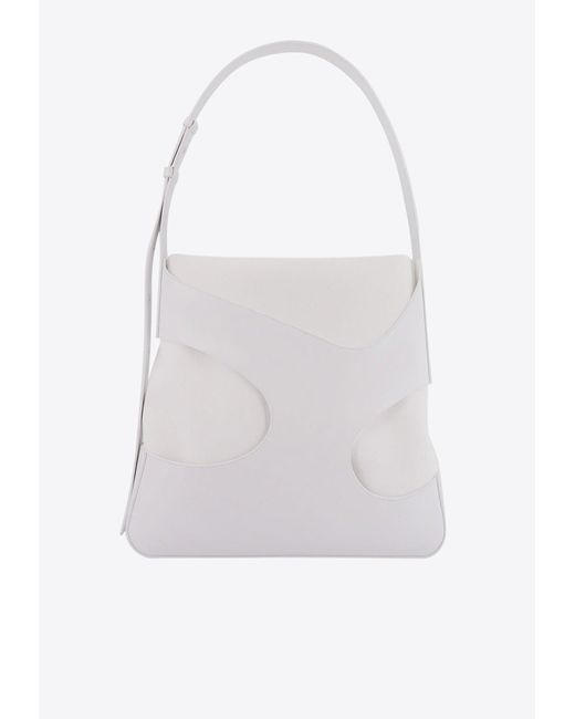 Ferragamo White Cut-Out Shoulder Bag for men