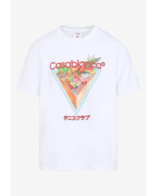 Casablanca White Tennis Club Icon T-Shirt for men