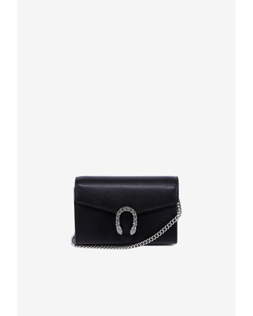 Gucci White Dionysus Leather Chain Wallet