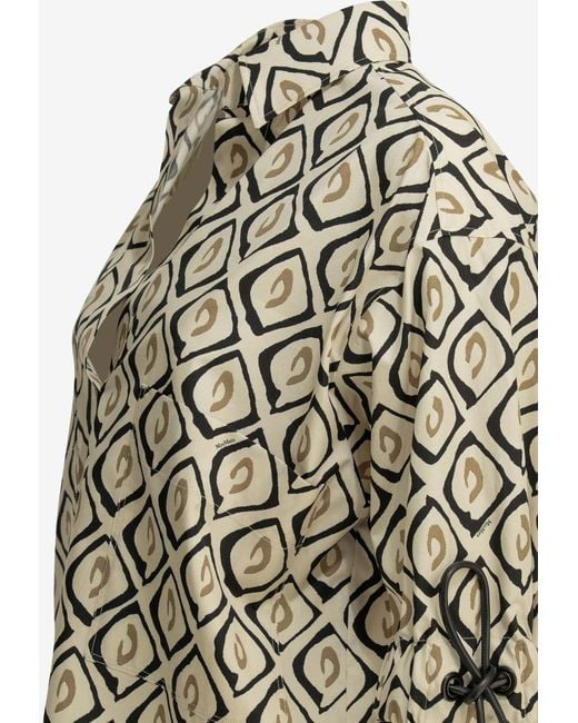 Max Mara White Printed Buttoned Shirt