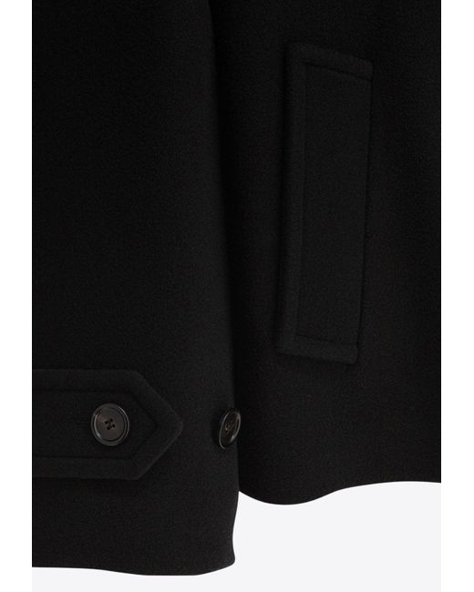 Chloé Black Oversized Short Wool Coat