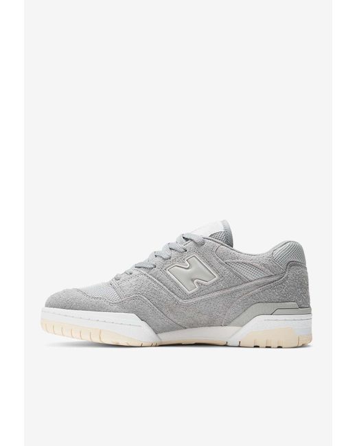 New Balance White Low-top 550 Sneakers In Slate Gray