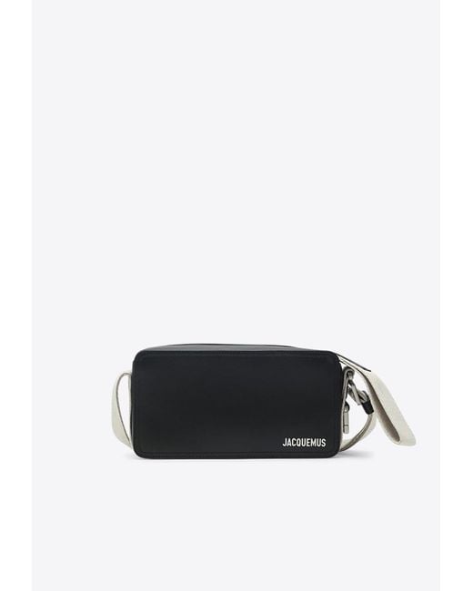 Jacquemus White Le Cuerda Horizontal Messenger Bag for men