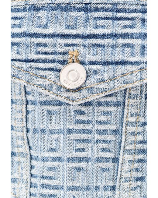 Givenchy Blue Buttoned-Up Denim Vest for men