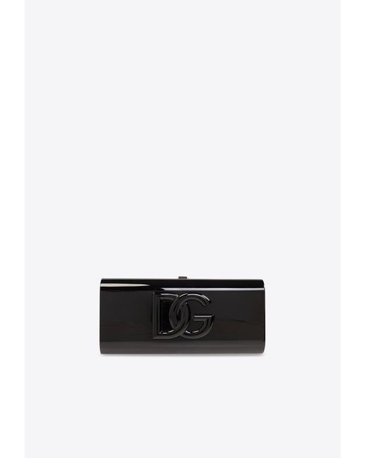 Dolce & Gabbana White Dg Logo Box Clutch