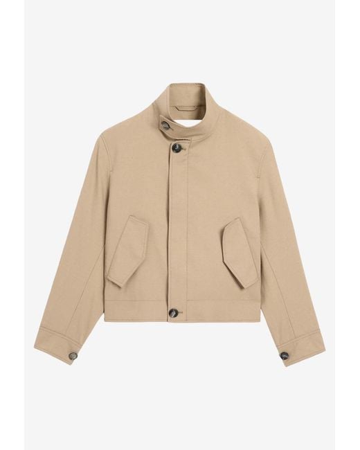 AMI Natural Harrington Woven Jacket for men