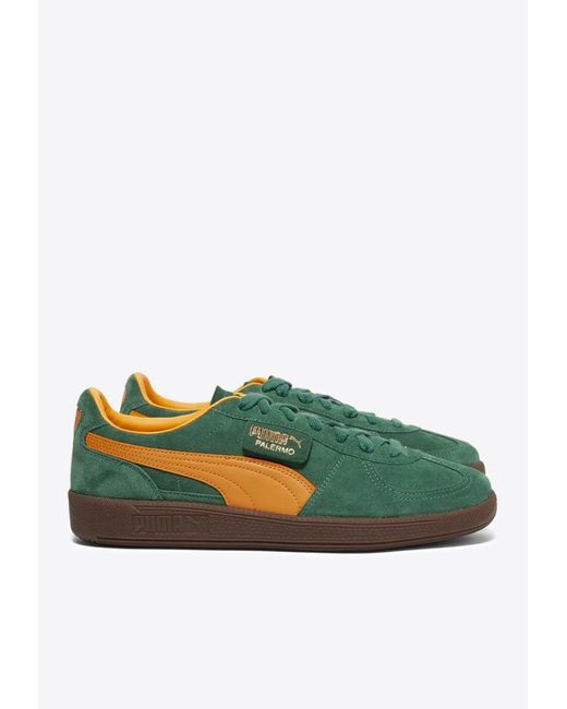 PUMA Green Palermo Low-Top Sneakers