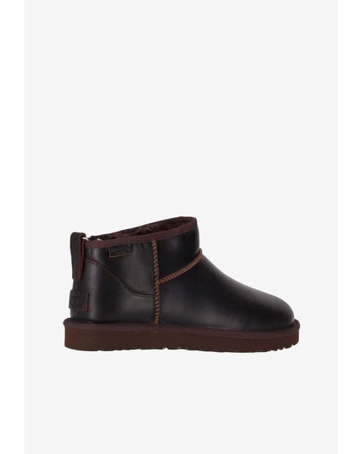 Ugg Black Classic Ultra Mini Boots for men