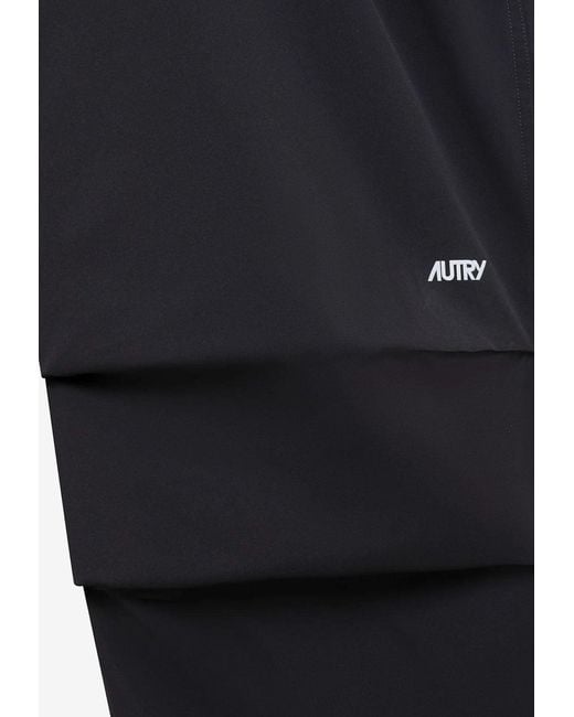 Autry Blue Logo Tech Parachute Pants for men