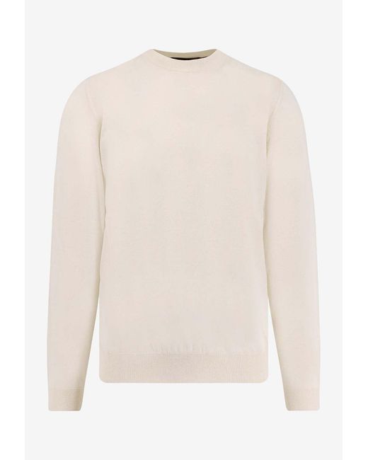 Boss Natural Wool And Silk Crewneck Sweater for men
