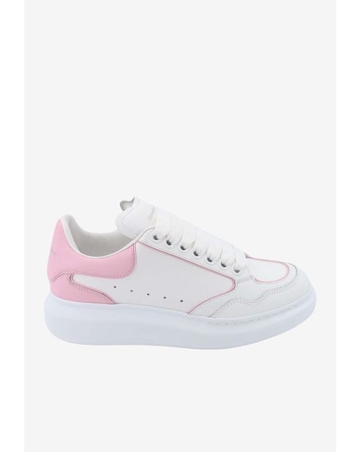 Alexander McQueen White Larry Leather Low-Top Sneakers