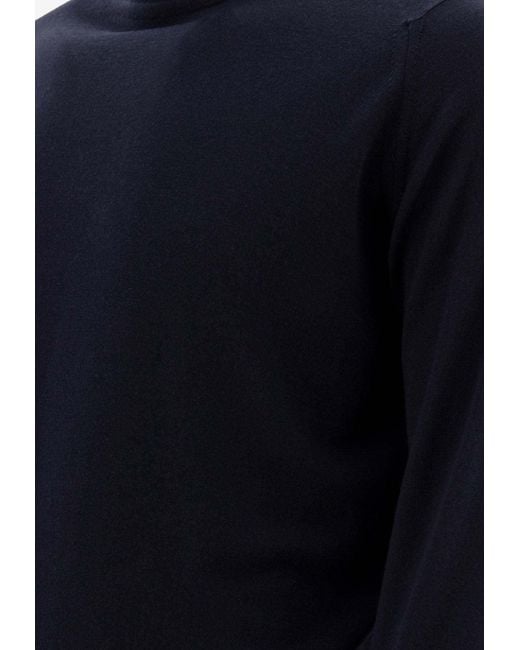 John Smedley Blue Cherwell Turtleneck Sweater for men
