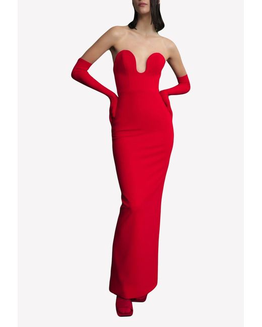 solace london strapless gown