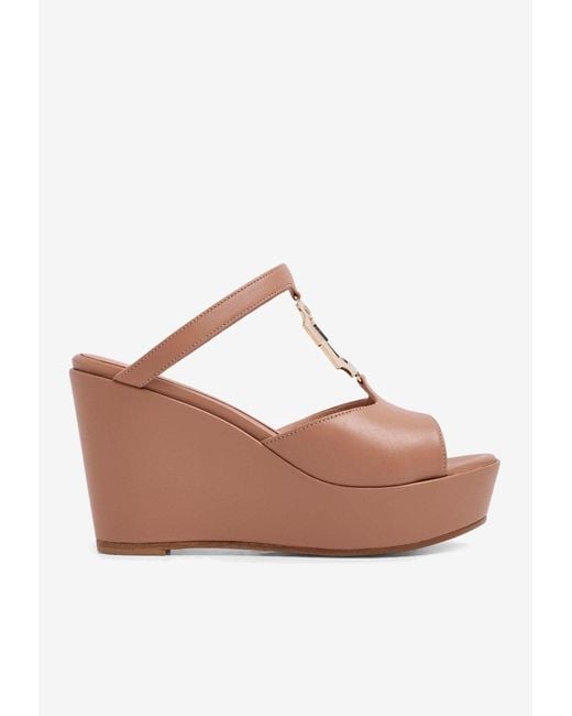 Malone Souliers Pink Elie 95 Wedge Sandals
