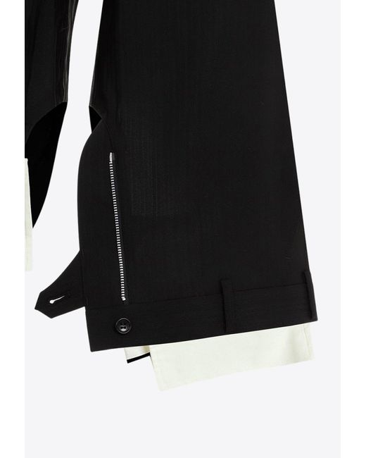 Comme des Garçons Black Deconstructed Wool Pants for men