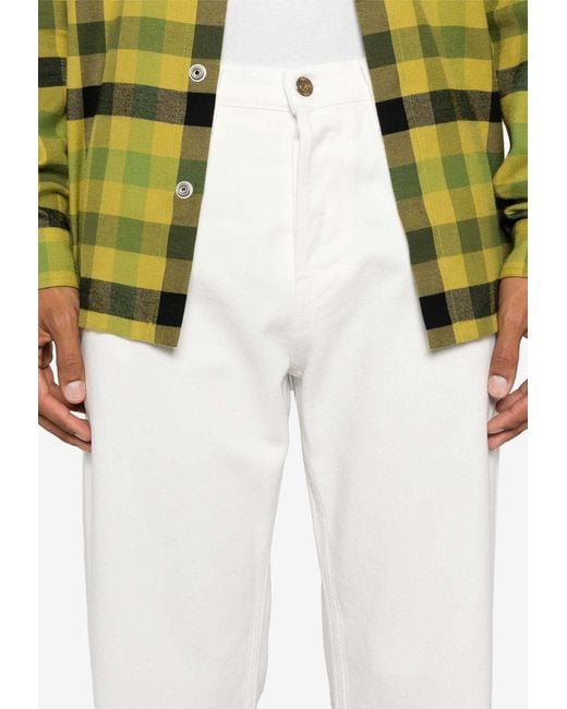 Golden Goose Deluxe Brand White Star Stud Straight-Leg Jeans for men