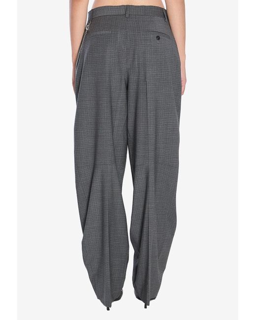 Alexander Wang Gray Wide-Leg Wool-Blend Pants