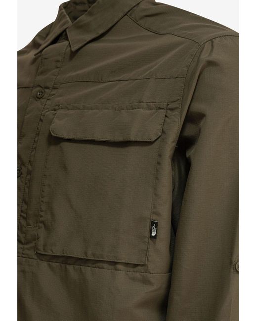 The North Face Green Sequoia Button-Up Shirt for men