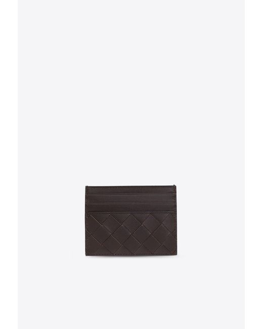 Bottega Veneta White Intrecciato Leather Cardholder for men