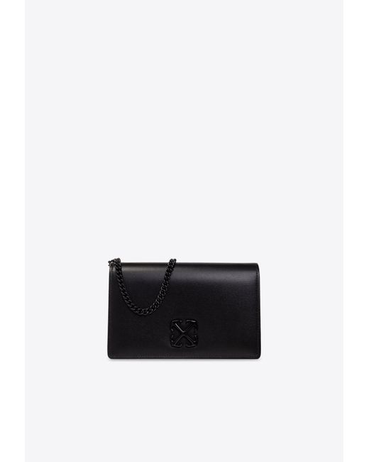 Off-White c/o Virgil Abloh White Jitney 0.5 Leather Chain Clutch