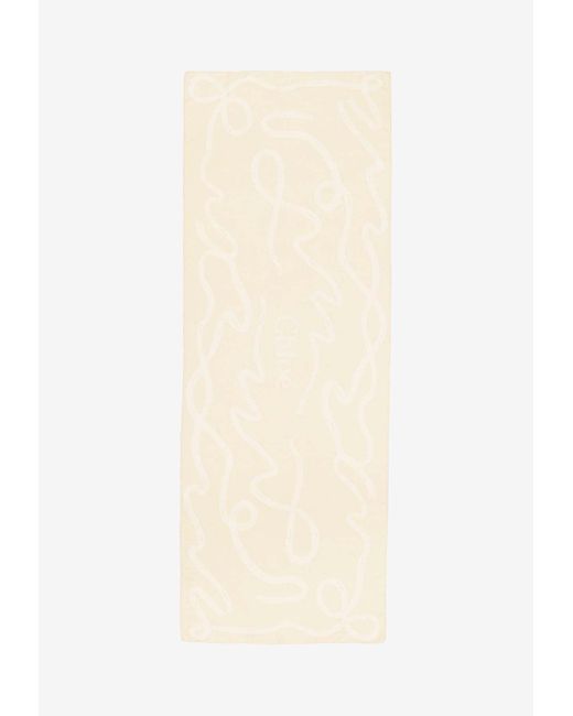 Chloé White Ribbon Wool And Cashmere Blend Stole