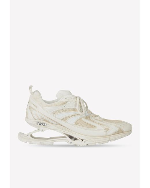 georgie leather and canvas trainer soft pink