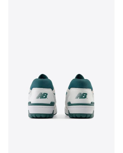 New Balance White 550 Leather Low-Top Sneakers