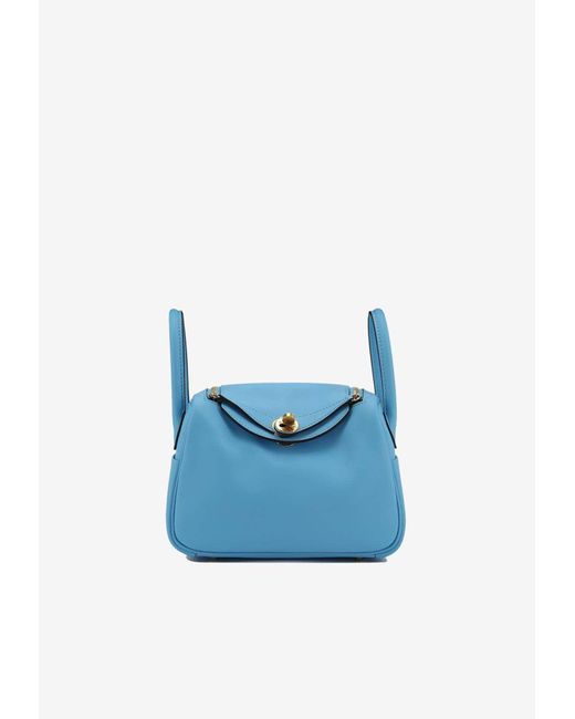 Hermès Blue Mini Lindy 20