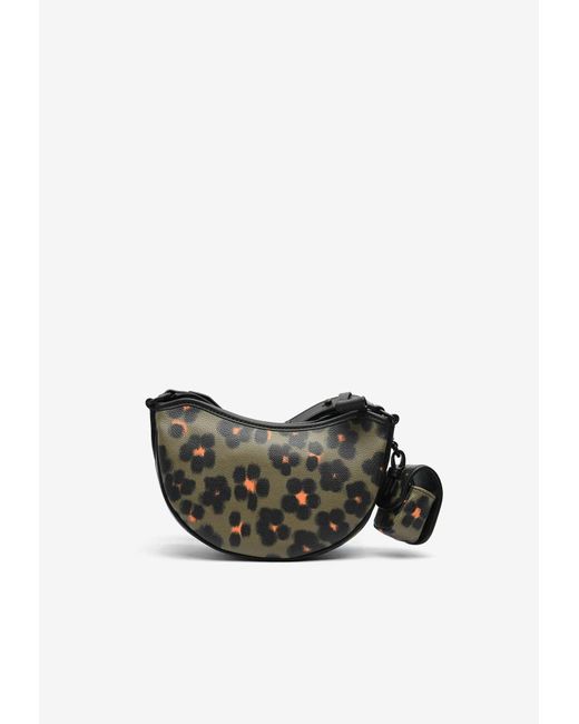 KENZO Small Hana Leopard Print Shoulder Bag in White Lyst UK