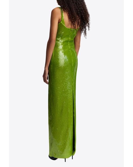 16Arlington Green Electra Sequin-Embellished Maxi Dress