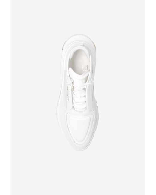Balmain White B-Bold Low-Top Sneakers for men