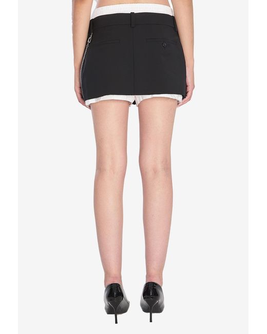 Alexander Wang Black Wool Blend Miniskirt