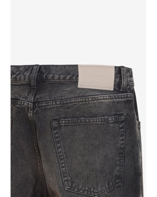 Our Legacy Gray Vast Cat Overwashed Jeans for men