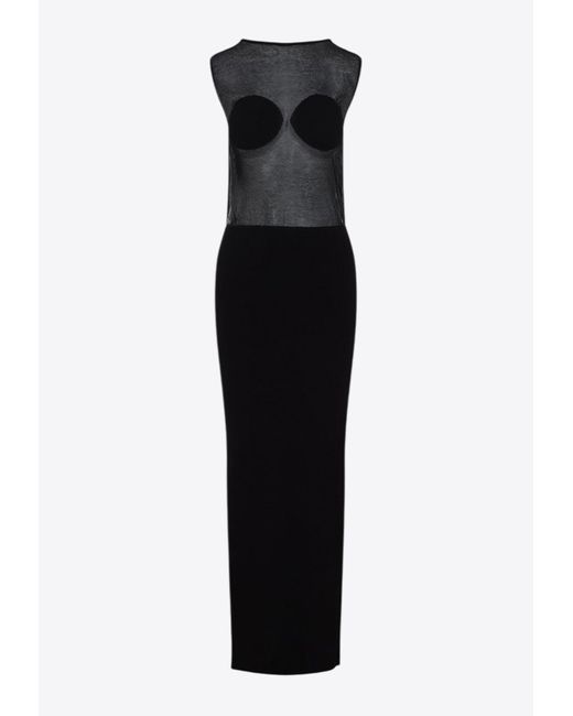 Jacquemus Black La Robe Platano Sheer Maxi Dress
