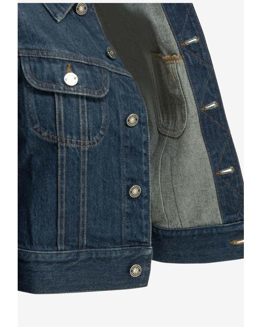 Givenchy Blue Cropped Denim Trucker Jacket