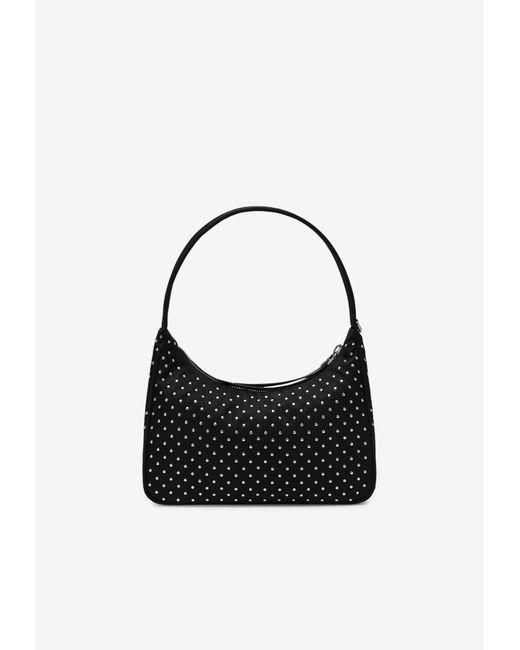 Prada Black Mini Re-Edition Studded Shoulder Bag