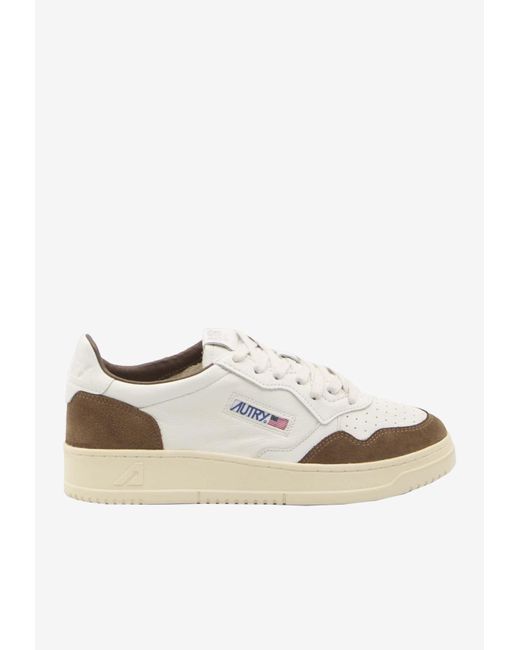 Autry White Medalist Low-Top Sneakers for men