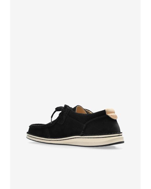 Birkenstock Black Pasadena Suede Lace-Up Shoes for men