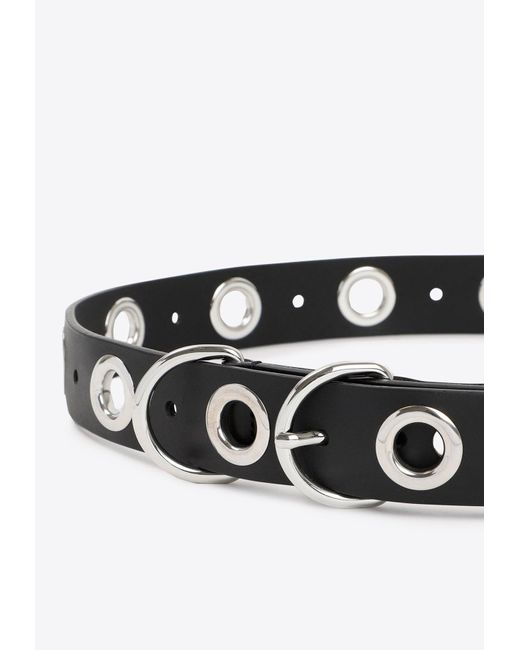 032c Metal Eyelets Leather Belt in White for Men Lyst