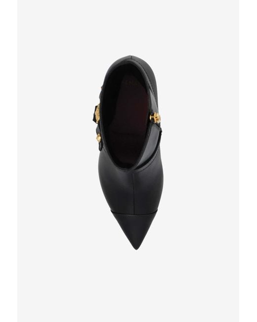 Balmain Black 95 Calf Leather Ankle Boots
